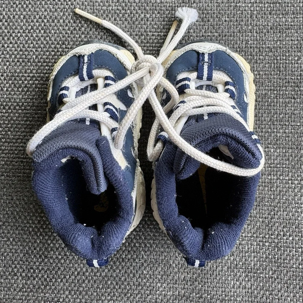Vintage 1998 Nike Air Windtrailia Baby Toddler Shoes 2C Navy White 850104-141